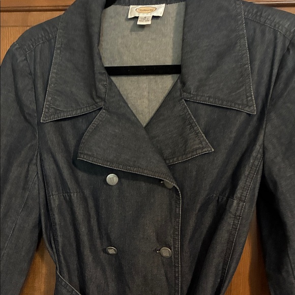 Talbots Black Trench Coat - Picture 3 of 5